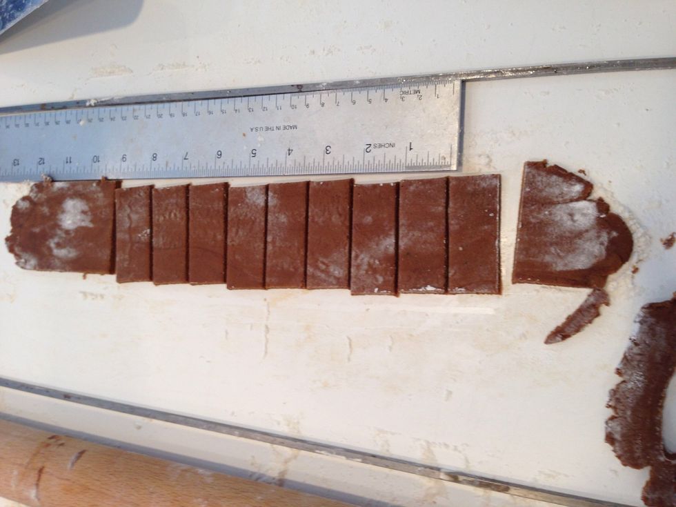 These are the steps of our house. Bake at 375 for 15 minutes, or until "firm", says the recipe. It's pretty firm going in the oven so that's kind of vague. Take them out right before they burn.