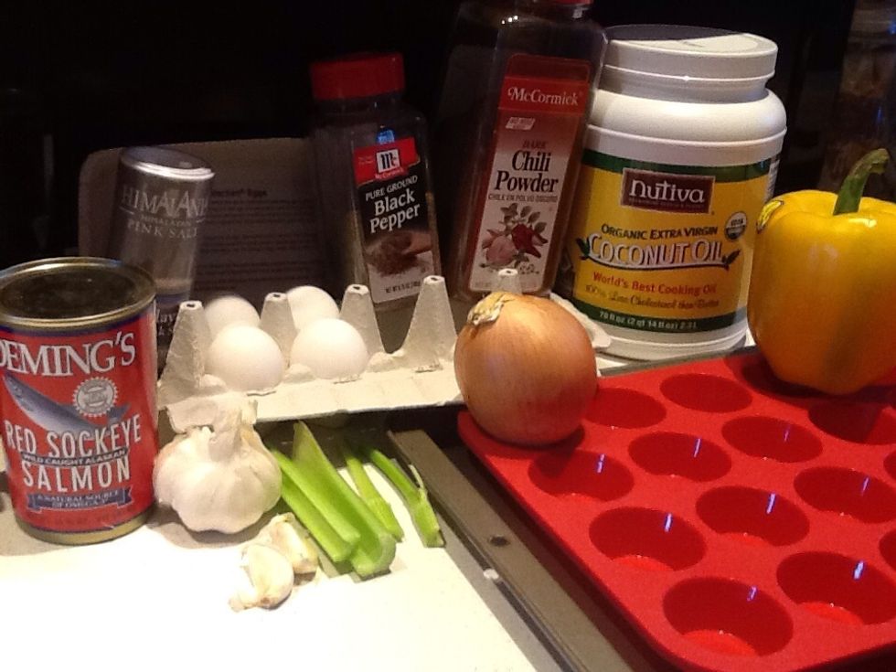 These are the supplies I used. Just got the mini muffin pan.