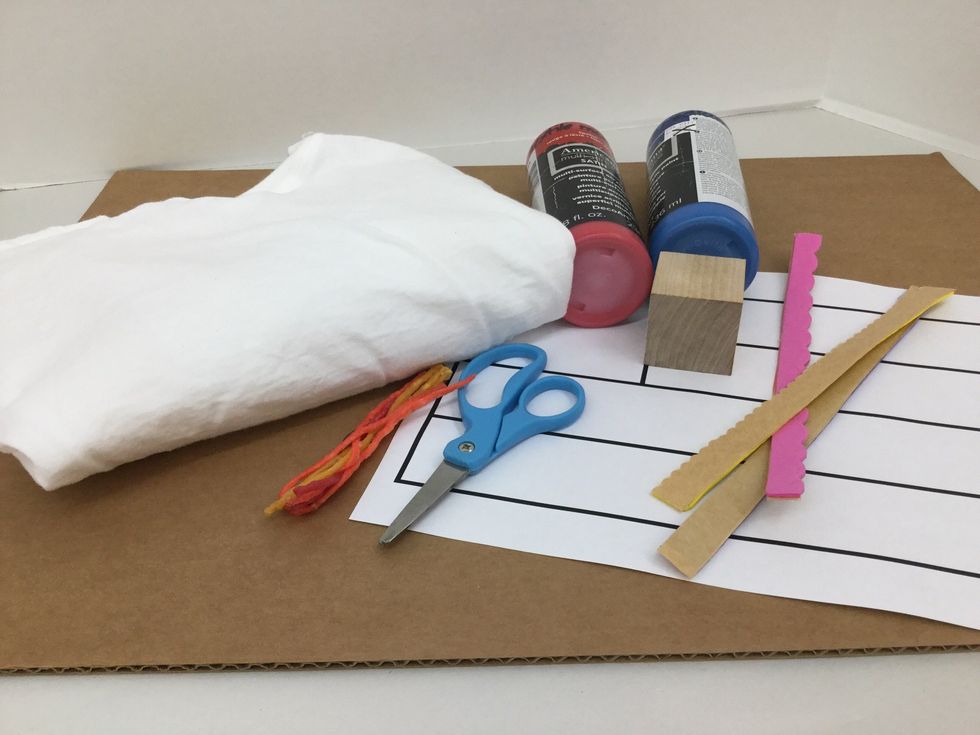 These are the supplies used for our t-shirt project.