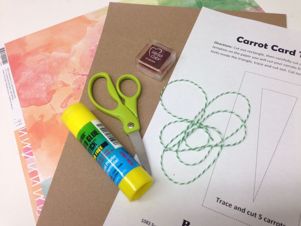 These are the supplies you will need to make this project. It will also be helpful to have a pencil and ruler on hand.