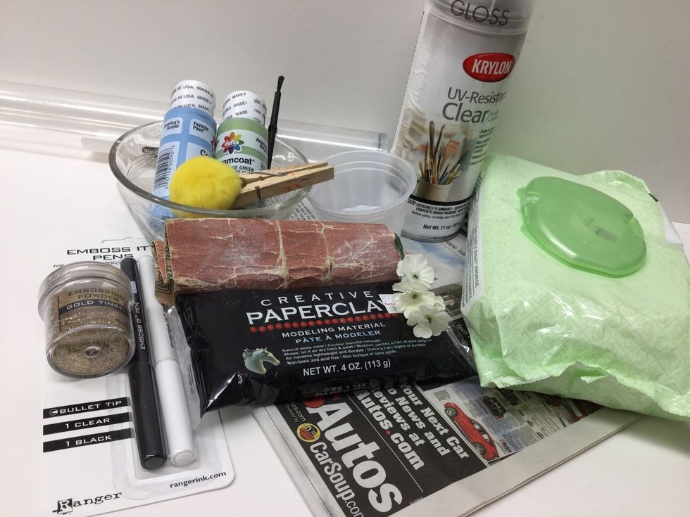 These are the supplies you will need to make your Shabby Bunny Bowl.