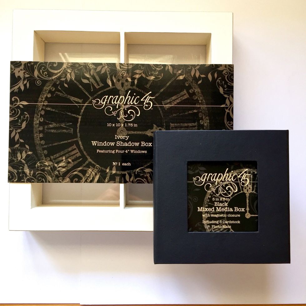 These are the two Graphic 45 Box Staples for my project.