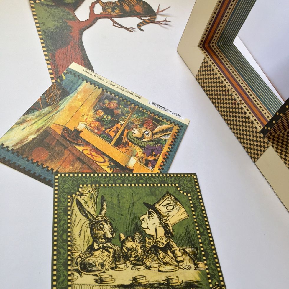 These are the two pieces to make the decoration. The one of the window and rabbit will be the background.