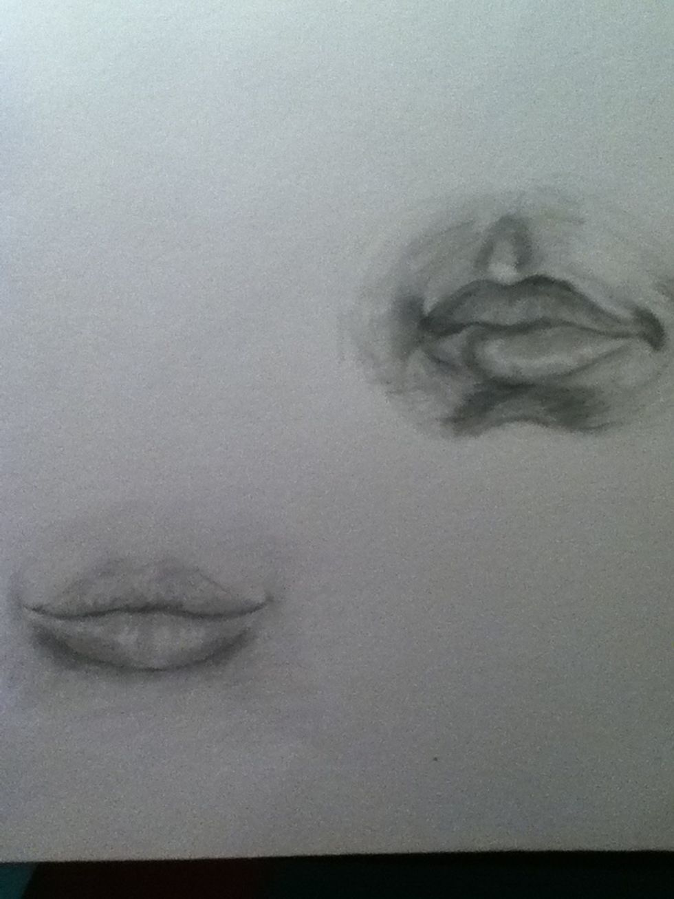 These are the two ways together to show the different angles. The top pair if lips have harder shading than the lower for the sake of a good comparison.