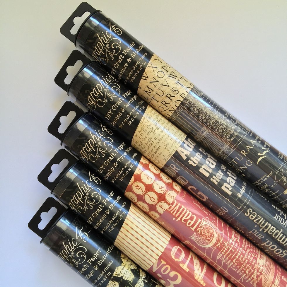 These are the wonderful Graphic 45 DIY Craft Paper. They are 19.5 in x 27 in double-sided papers.