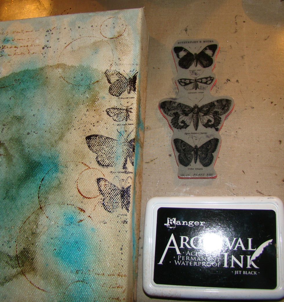 These are Tim Holtz "Papillion" and I used black archival this time to add a little depth.