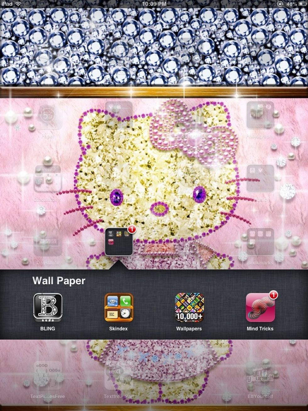 These are wallpaper apps I made my lock screen with bling and my background is from wallpapers