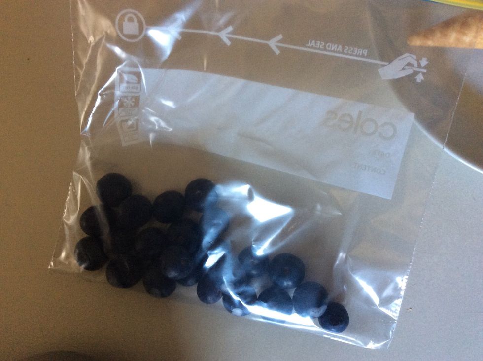 These berries are blue berries that I put in the blender with the vanilla ice cream