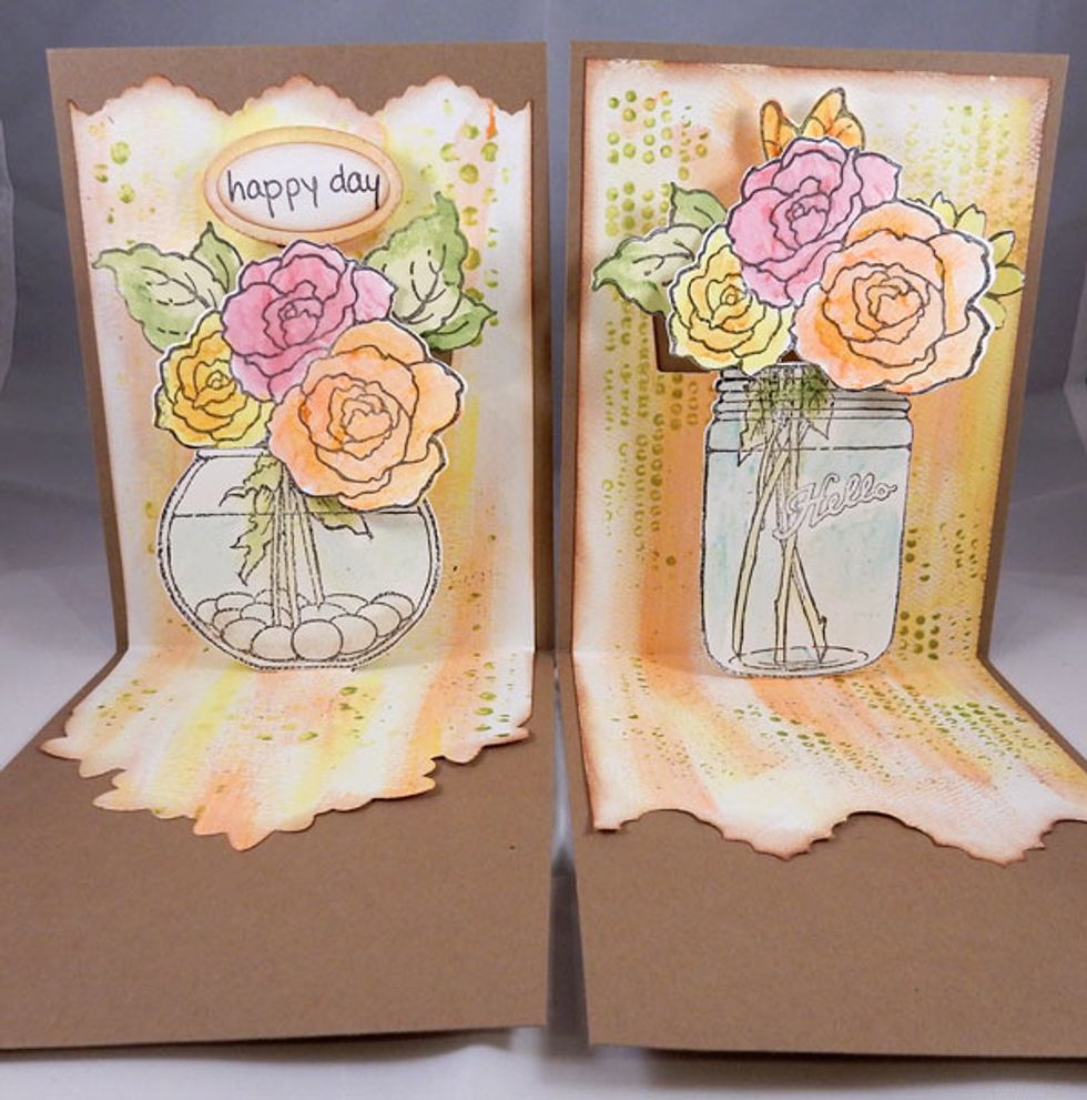 These cards are made so that the elements  "pop up" when the cards are opened.