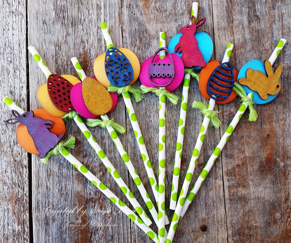 These fun straws can be used as cupcake toppers, actual straws, party favors, or just as a decoration. the best part is the slides are removable and easily applied to a new straw if needed!!