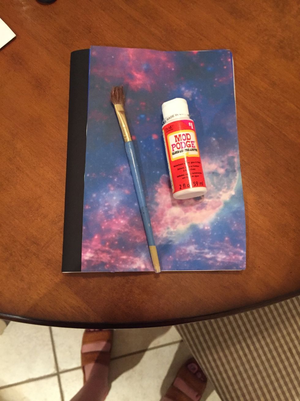 These mods podge/glue to glue it down