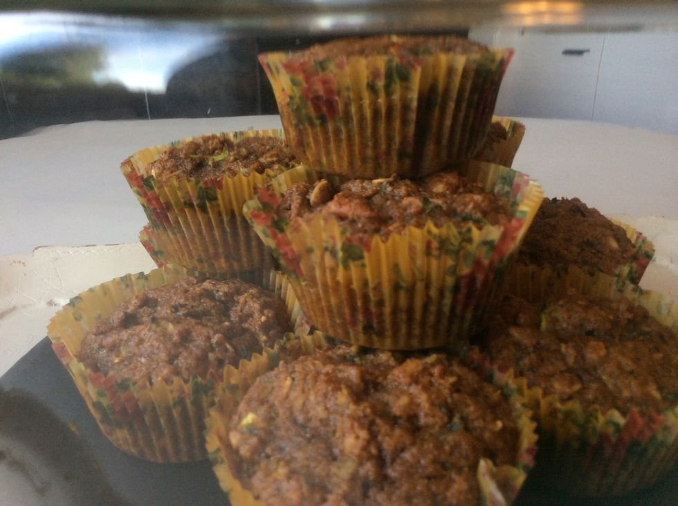 These muffins turn out moist and delicious, not too sweet, full of texture and nutrients. Delish!