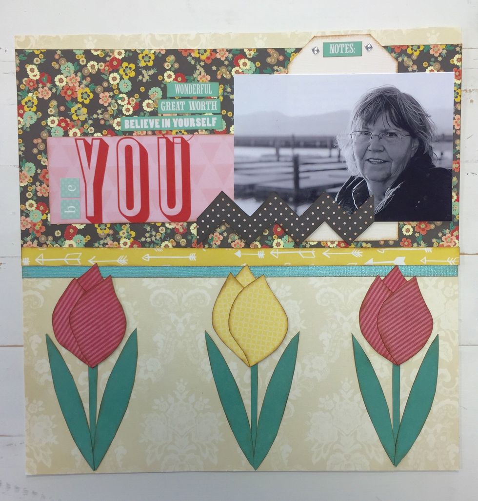 These paper tulips can also be really cute on your scrapbook layouts.