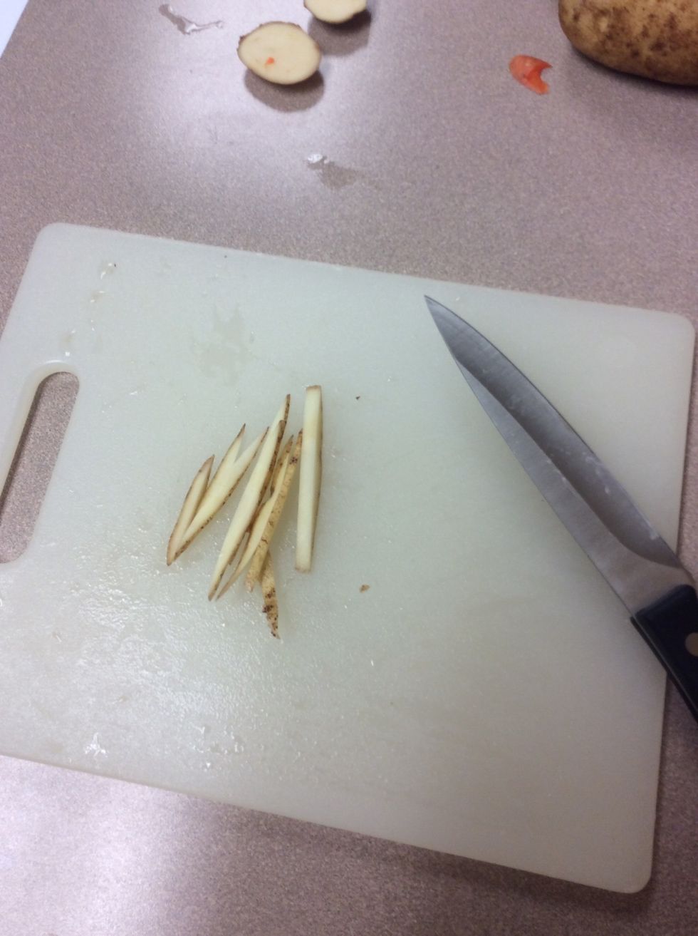 These potatoes are julienne sliced.