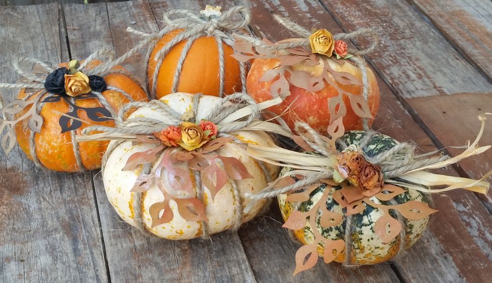 These would be great as a decorating on a mantle, table centerpiece (think Thanksgiving), or other areas of your house. They can also make cute gifts!!