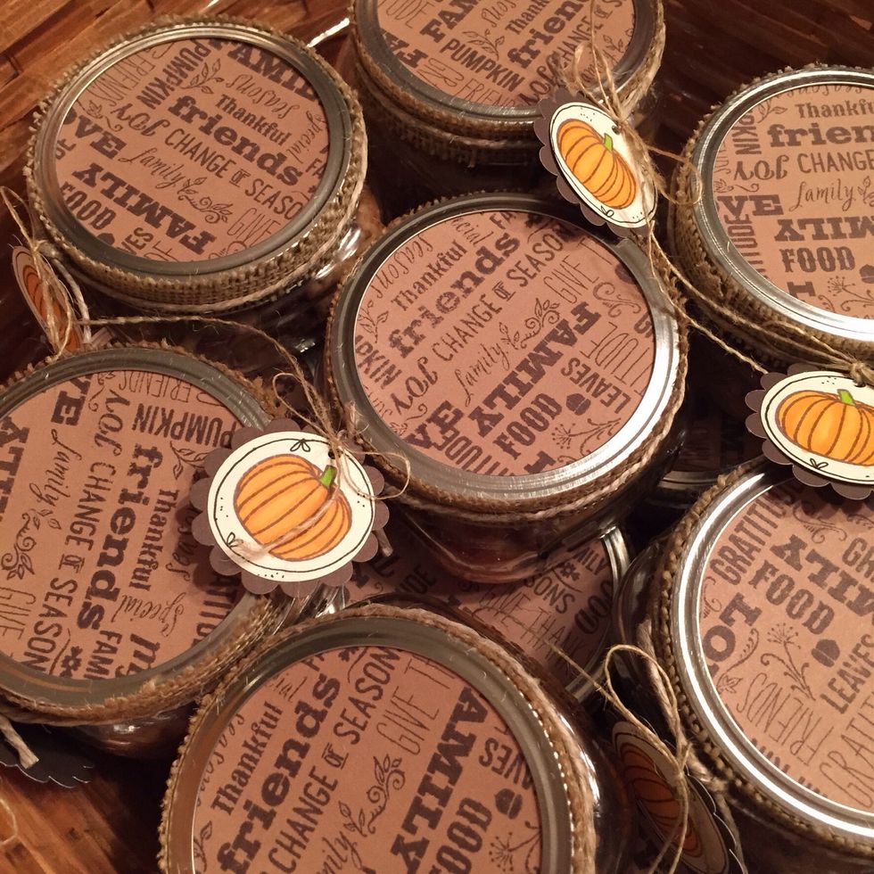 They are all packed in a Longaberger basket, ready to travel to Georgia! Packed perfectly for the journey.