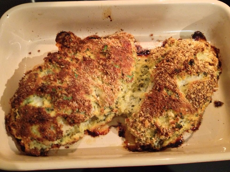 They are golden and crispy.