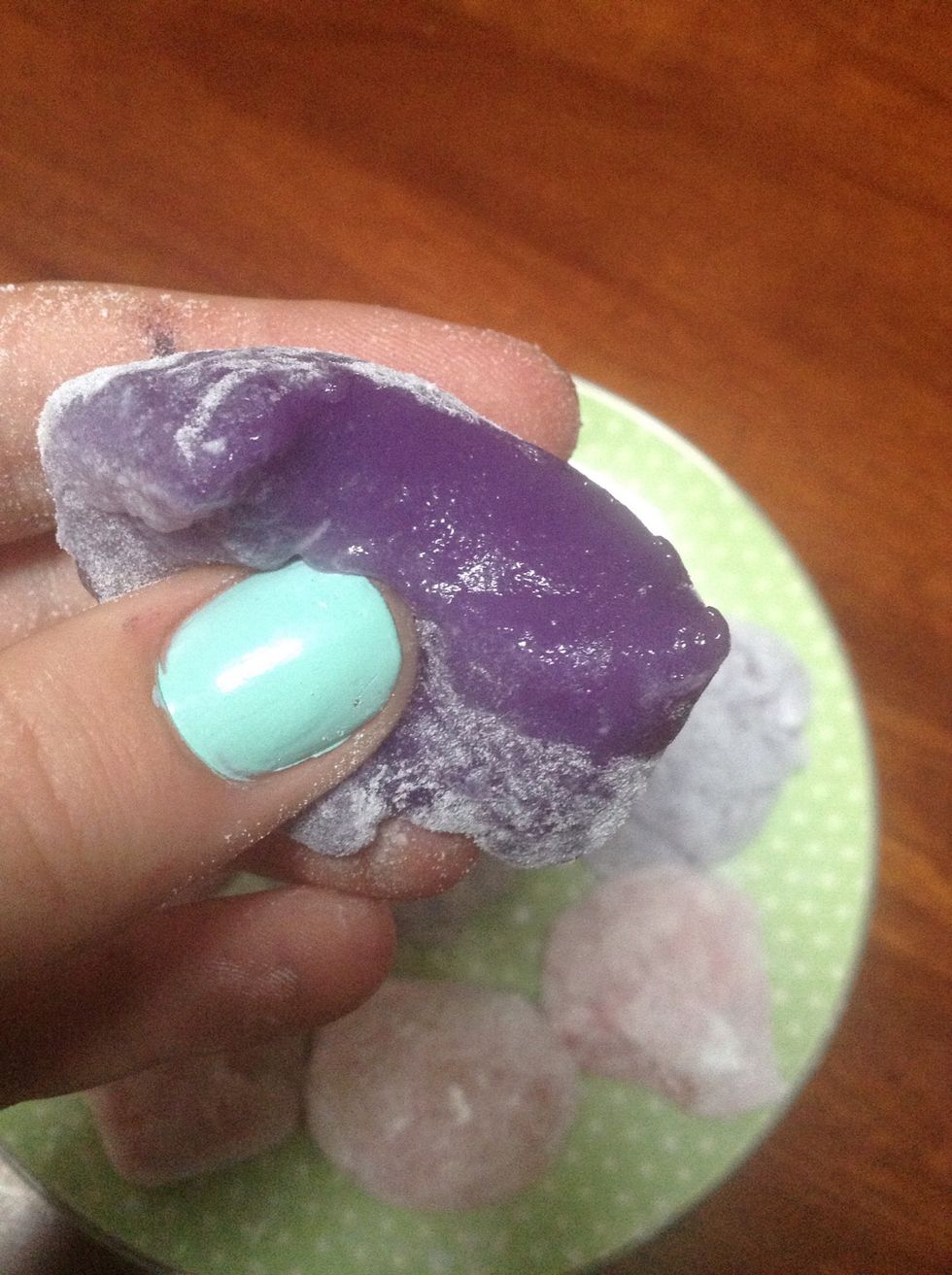 They are gooey on the inside, so they make for an interesting snack