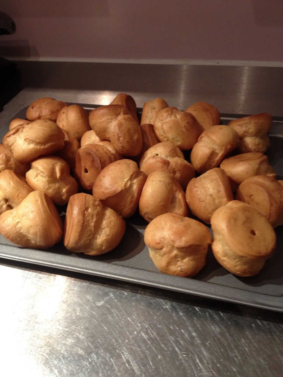 They are ready, wonderfully crispy and ready to be filled with your choice of sweet or savoury filling.