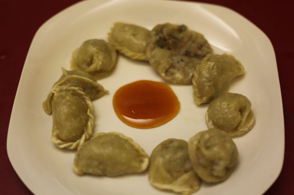 They should be a little gooey and sticky when you pick then up. The discolouration was from the overdose of mushroom.
