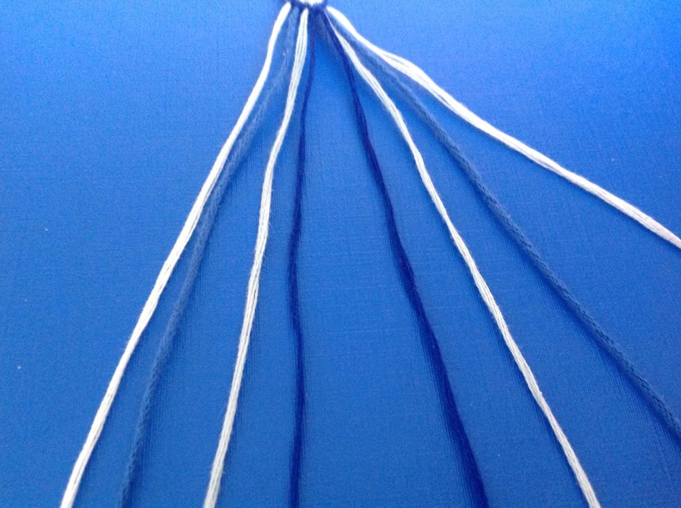 They should look like a mirror reflection.