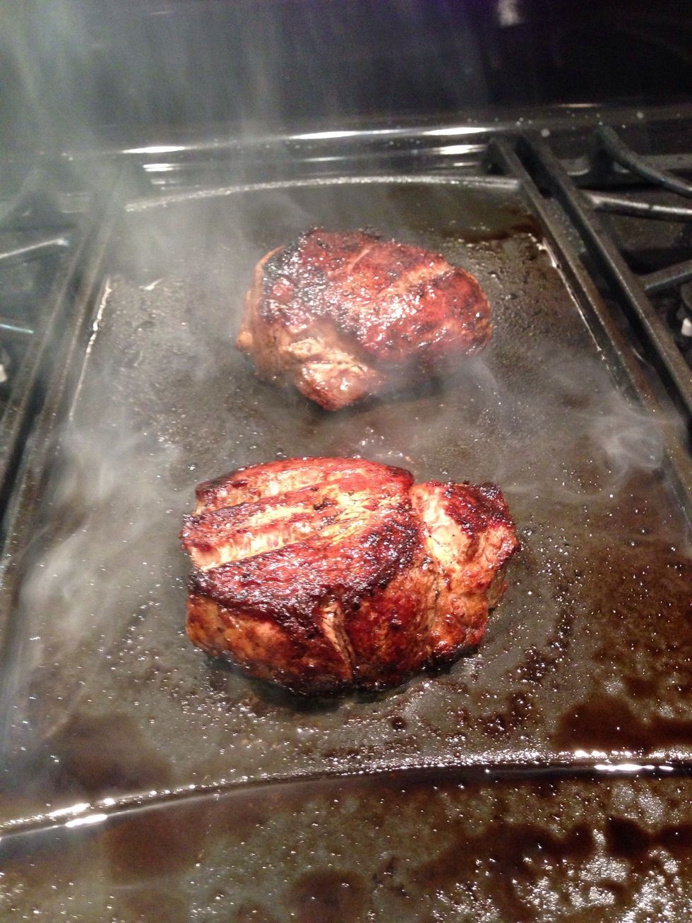 They will look ready early on, if they are thick like these pictured, they are far from it. Go put out the smoke detector.