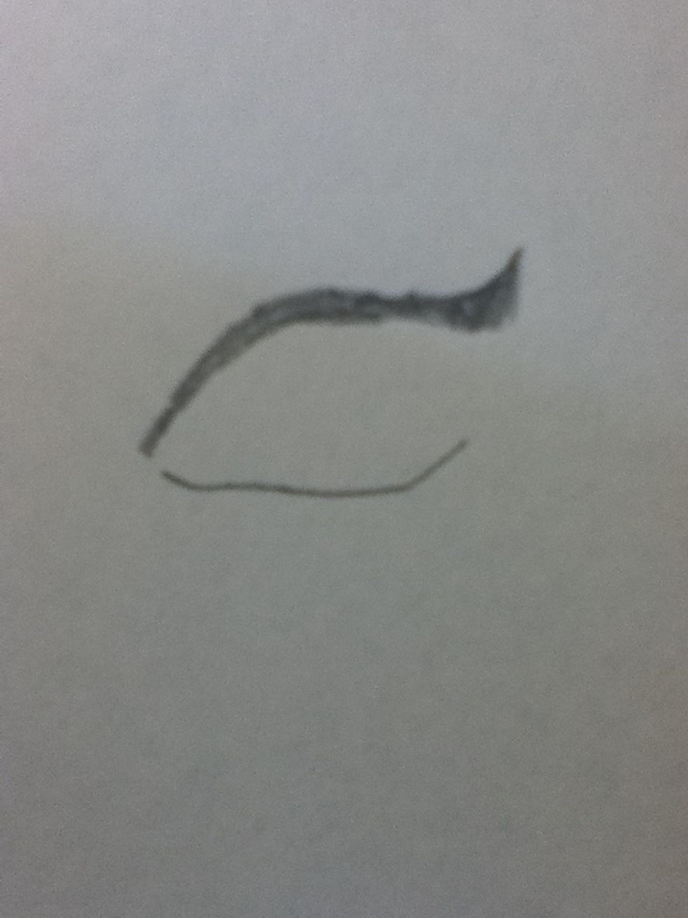 Thicken the top line and add an eyelash