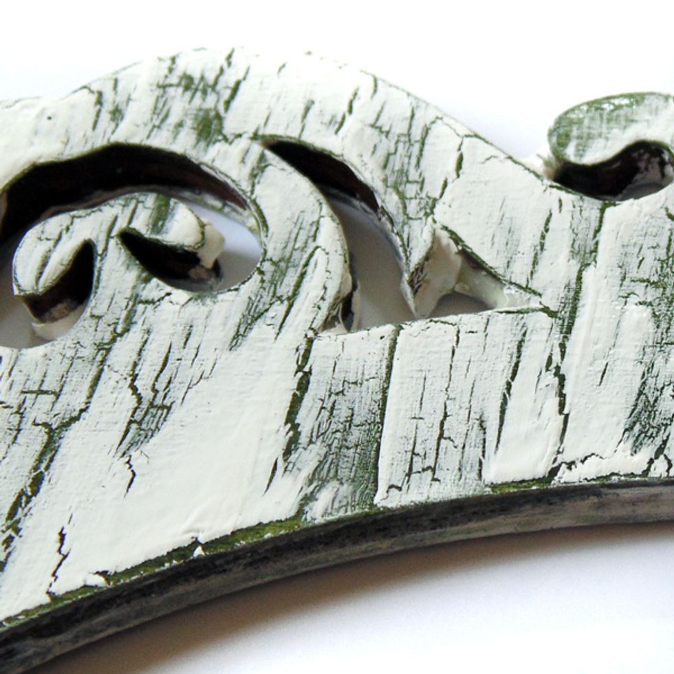 Thicker areas of paint will have yield larger cracks. You can dilute your paint with a small amount of water for finer, less obvious cracking.