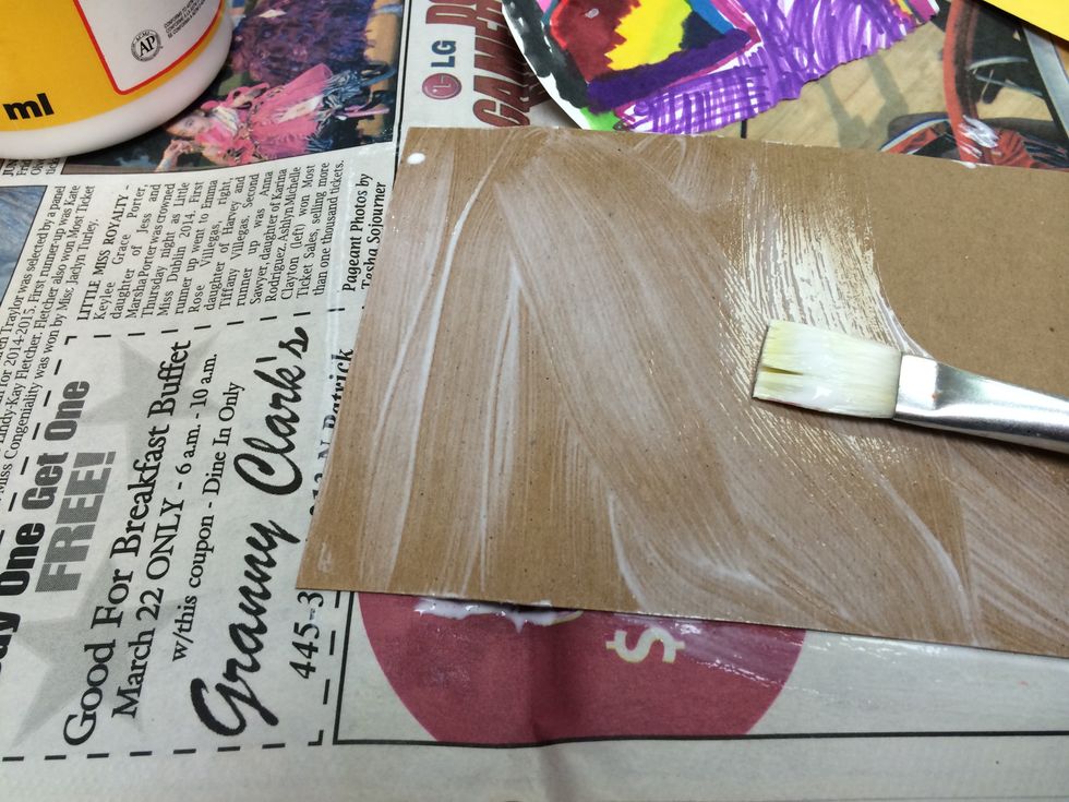 Thin and even layer of Mod-Podge.