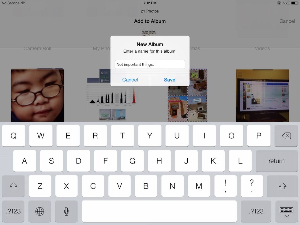 Think about your Album's name and you have finished doing a photo album!