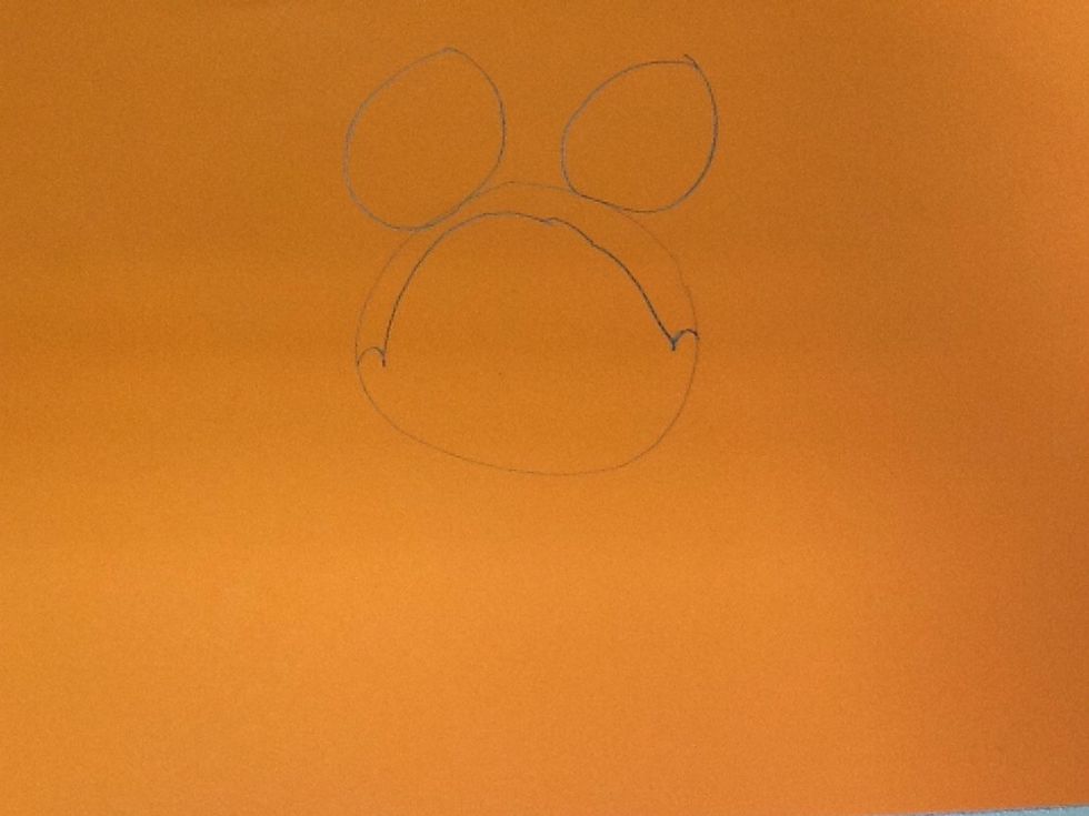 Third, do a small curve in the middle of the circle then do a big curve next comes another small curve\ud83d\ude03