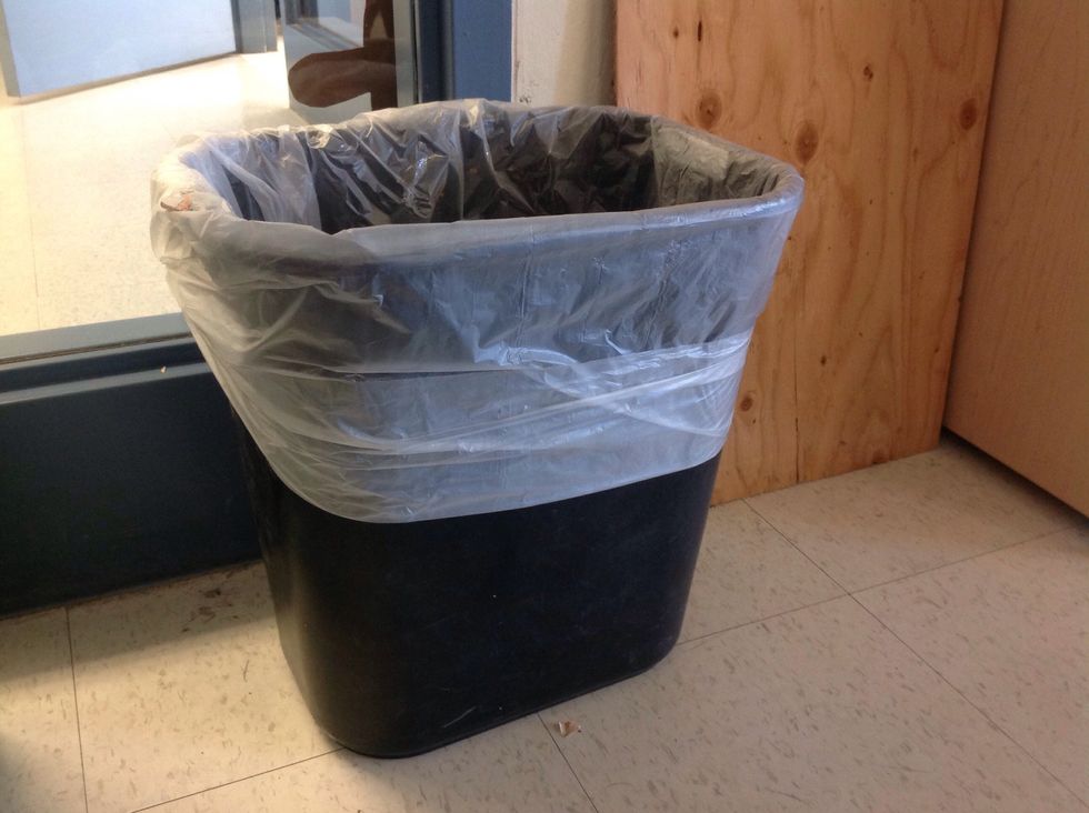 Third,find a garbage can to sharpen your pencil.