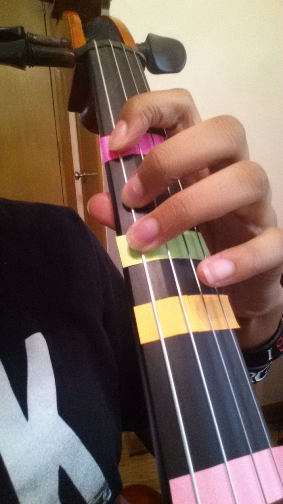 Third finger is "E."