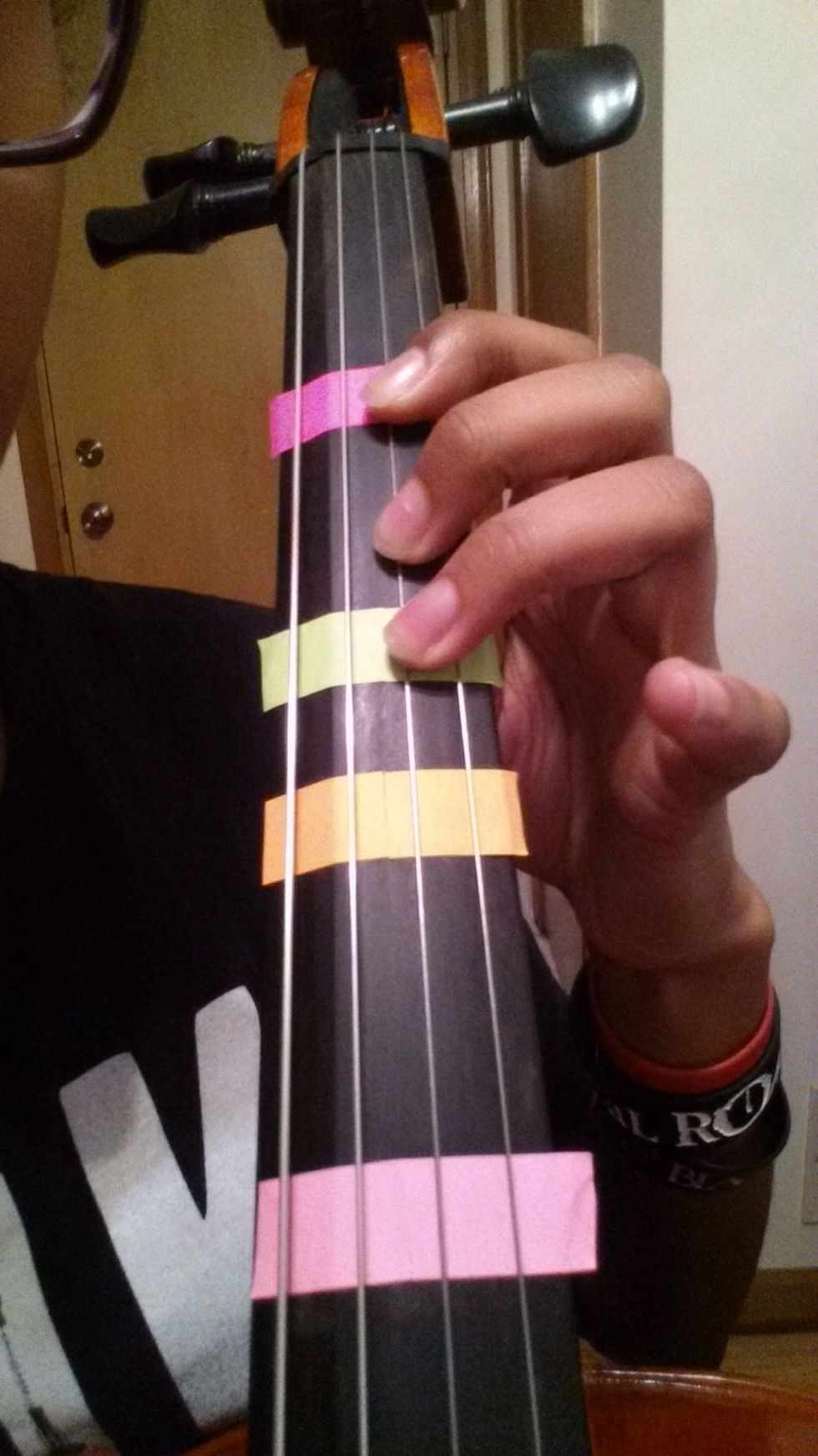 Third finger is on "F" sharp.