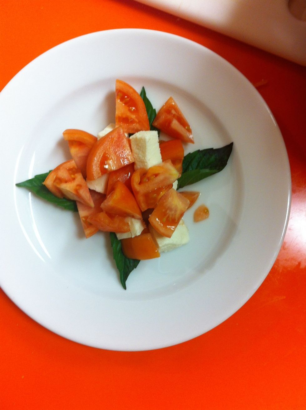 Third layer, remaining beefsteak tomato as pictured.