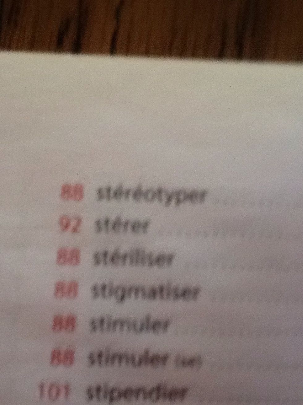 Third of all That's my word ster\u00e9otyper it has a number with it so you flip to the Page with that number at the top