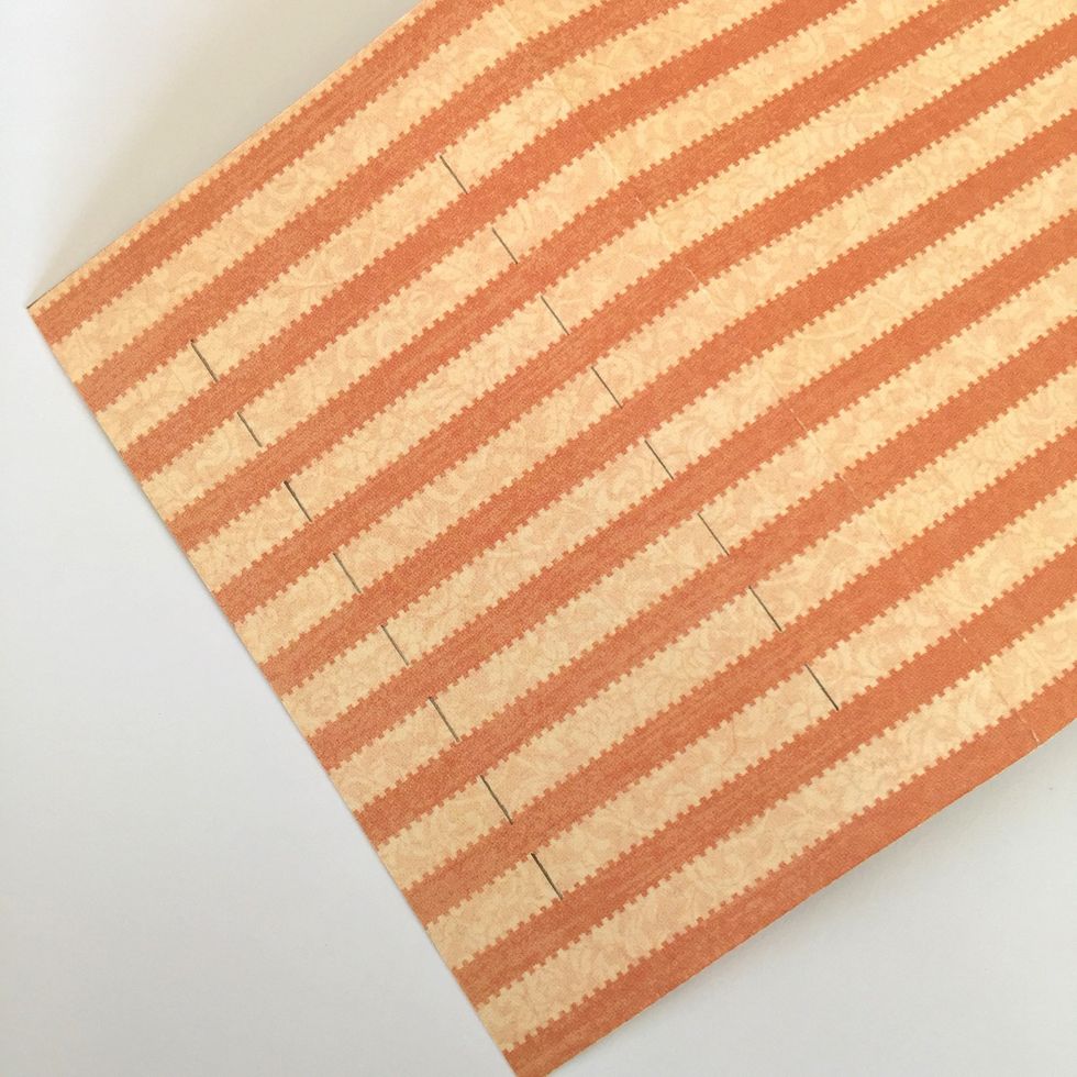 Third page. Make some lines with a pencil and cut with care.