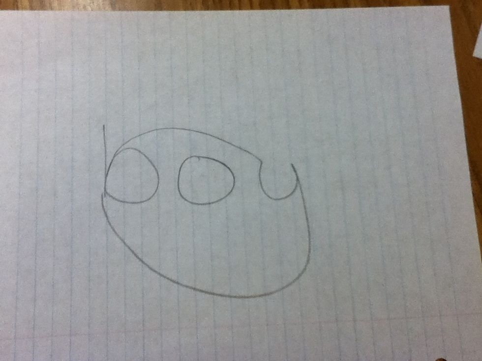 Third you take the top of the y and  draw it to the corner of the crack of the b to give it a hair line