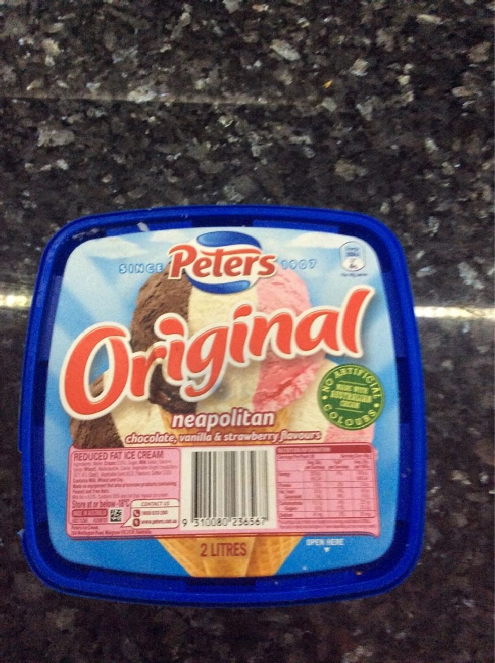 Thirdly add as much vanilla ice cream as you wish to your blender