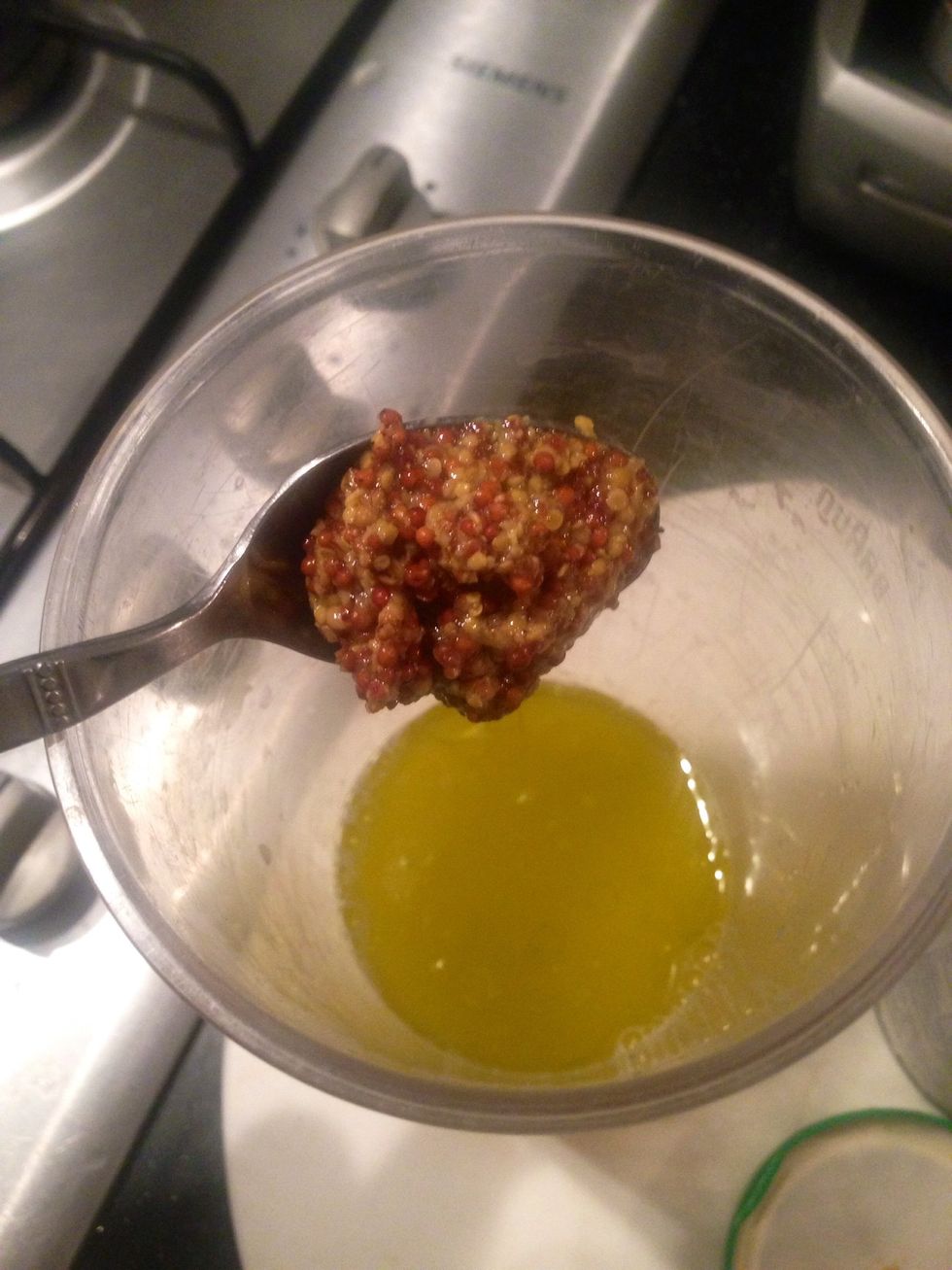 Thirdly the mustard comes