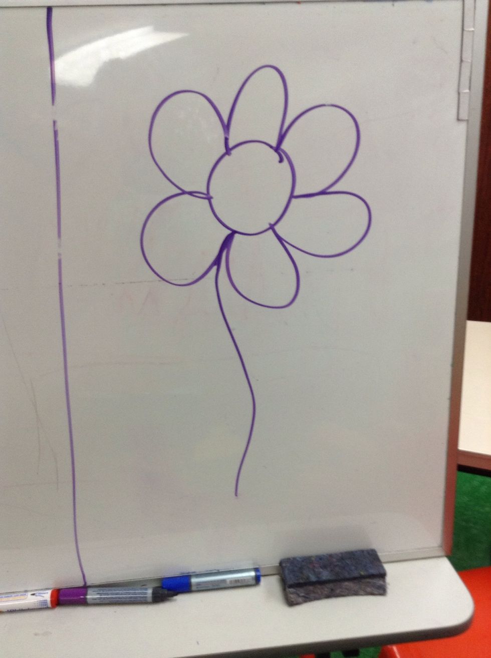 Thirdly you will have to draw a steam if you want but it would look nicer to draw a steam to make it look like a real flower.