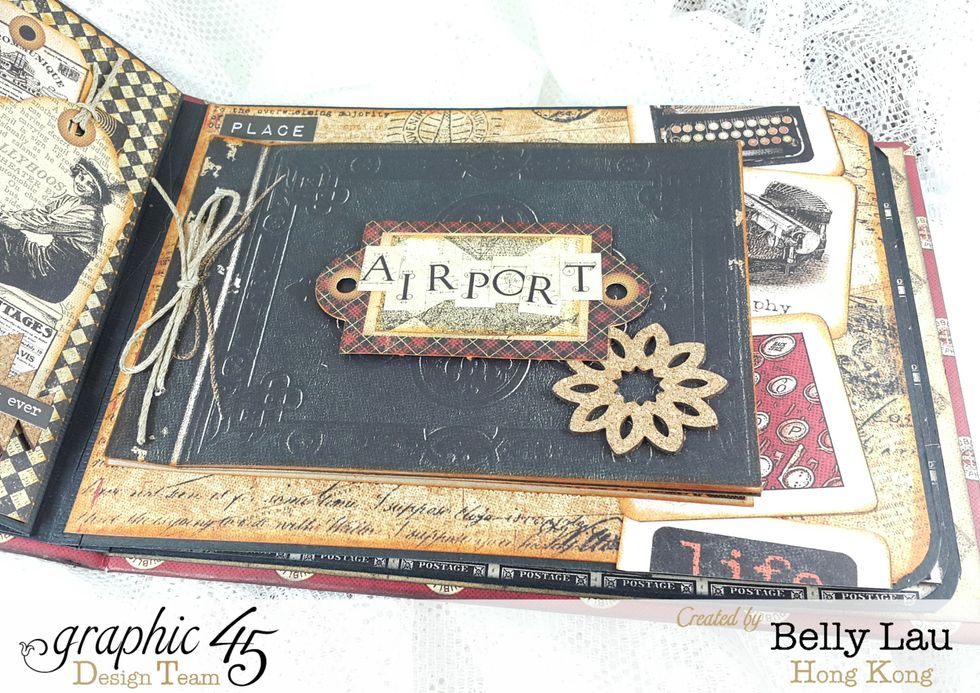 This album cover pattern cut out from papers, cut several same size cardstock and make an album in album.