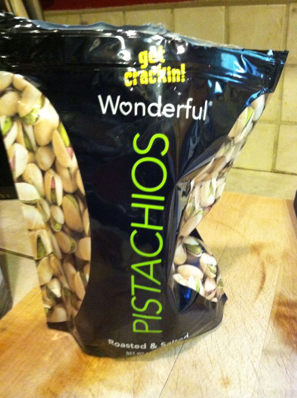This are the pistachios I used but any brand works fine, u can even add pecan, walnuts, or any type of fruit or chocolate if u like