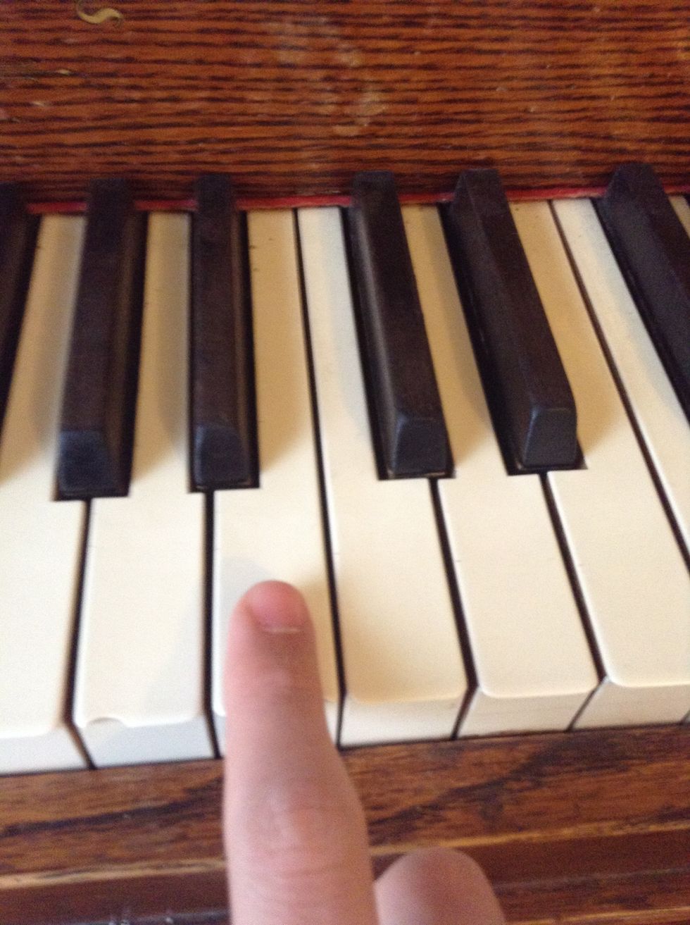 This B on middle C, is a "grace note," meaning its played quickly and not as a full note. See the next slide for a video on what it sounds like.