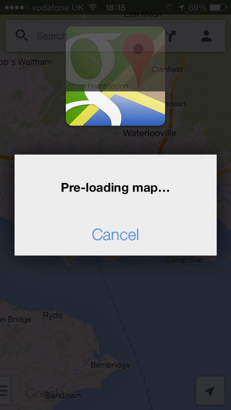 This begins saving your location
