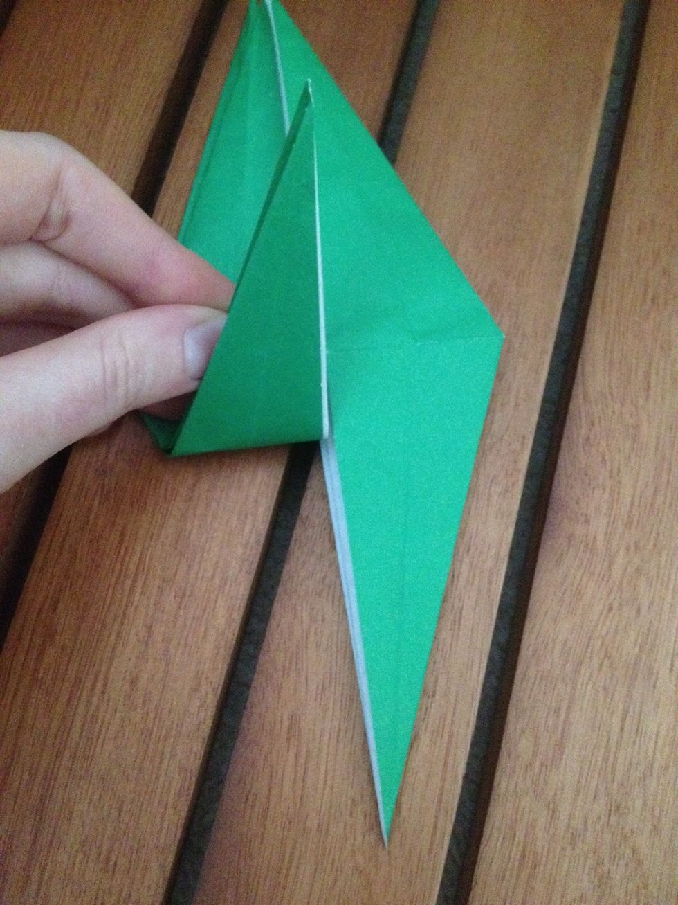 This bit is important. One end of the diamond will split like can-can legs.