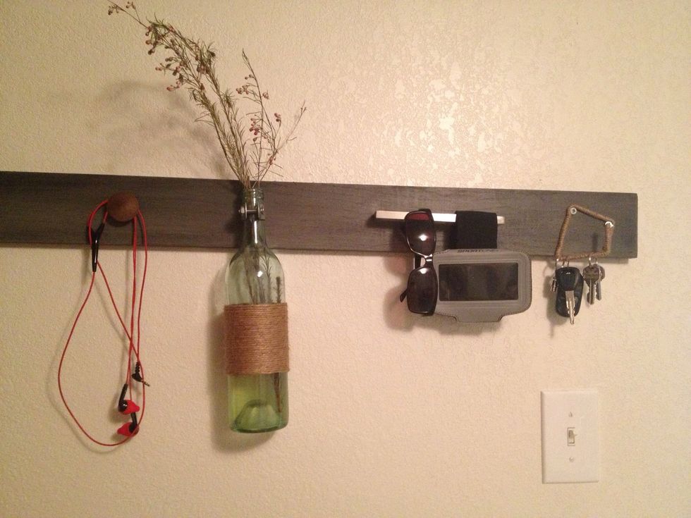 This board. I needed a catch all for when I came in, so I grabbed some random stuff and an hr later had my solution. I'll post a separate how to for this. Super fun and endless possibilities!