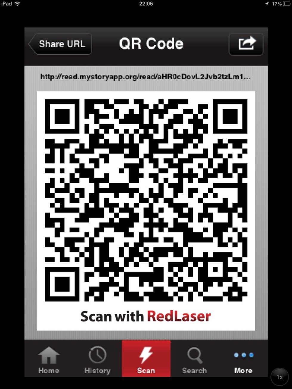 This can be saved to the camera roll and distributed/printed. QR codes attached to wall displays are a great way of linking the virtual world with the physical wall!