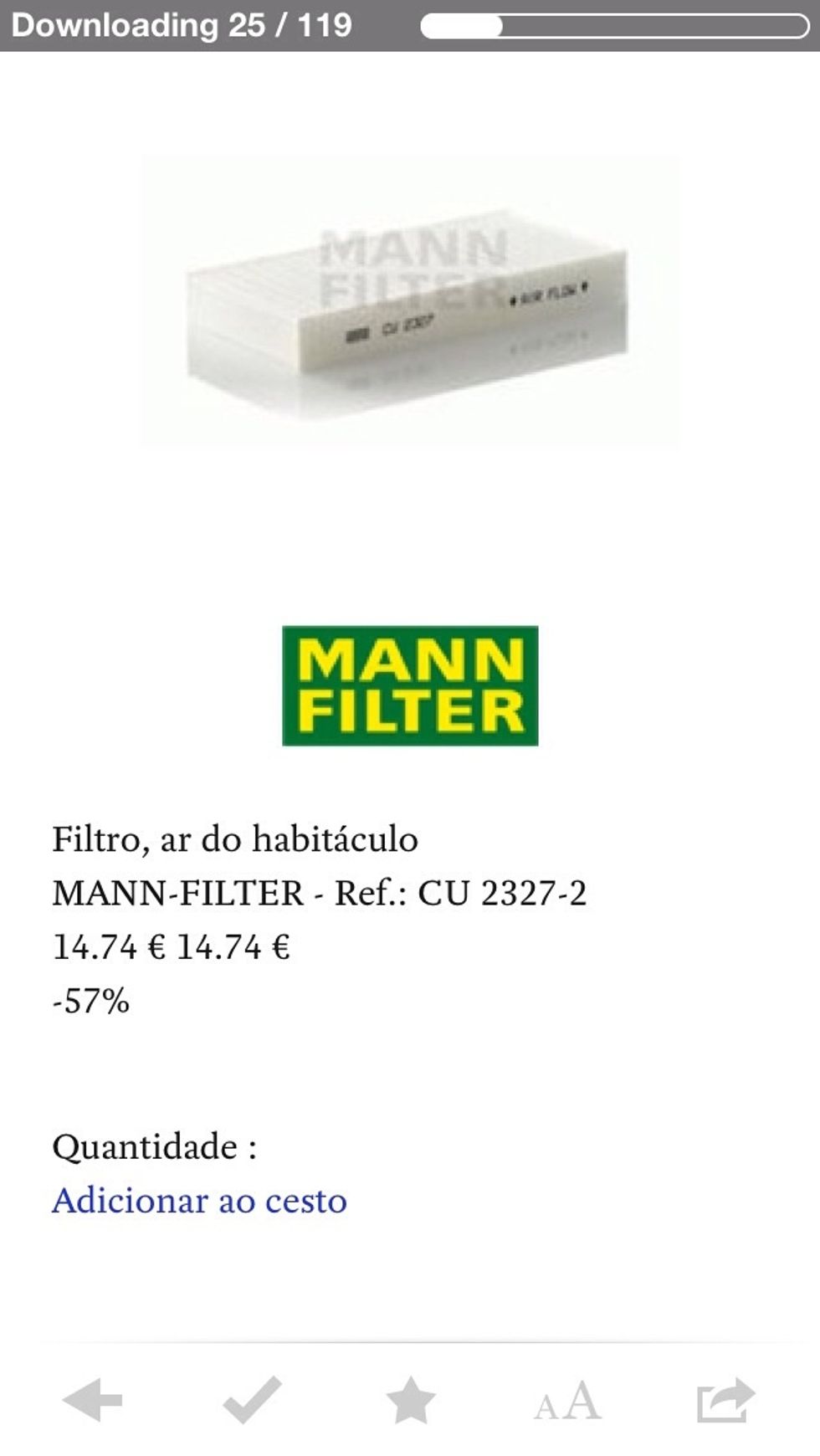 This can usually run you >50\u20ac/$ Shop around online and you can get it for a fraction of that.  But make sure: - you get a proper one (brand) - it fits your car - it is AC/non AC according to your car