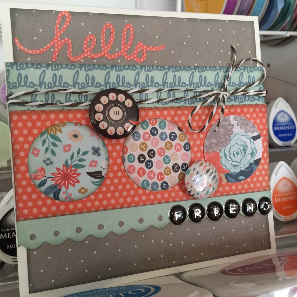 This card is so easy to make and would be cute for almost any occasion so please give it a try! You can find all of your supplies at www.FotoBella.com. This tutorial is by Design Team Member ReNae